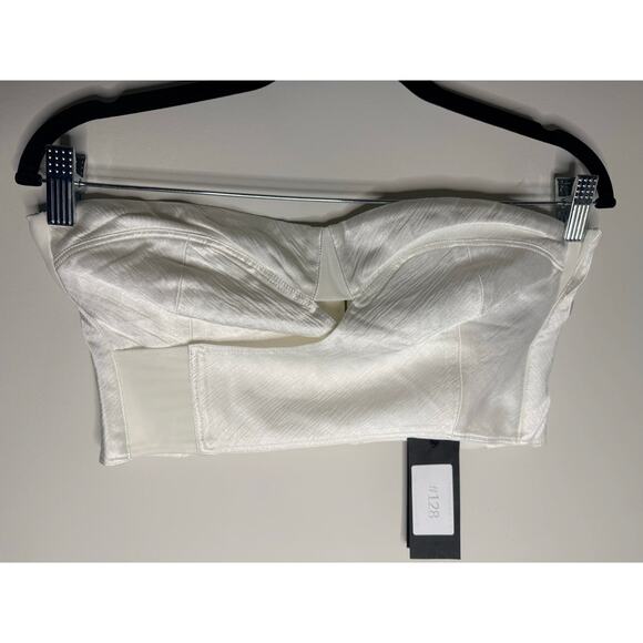 RTA Ivory Matching Bustier & High Waist Pant Set Size 8 NWT - Picture 3 of 8